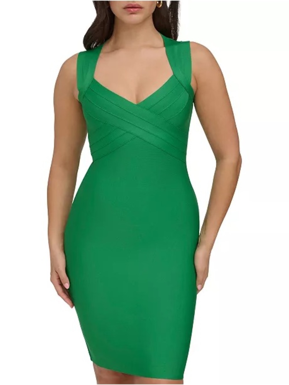 Siena Sweetheart-Neck Bandage Bodycon Dress – Green – Size 6 – NWT